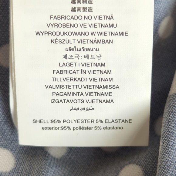 Michael Kors Navy Blue Polka-Dot A-Line Ruffle Dress SZ S - Picture 16 of 16